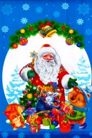 Пакет Новый год металл + рисунок    