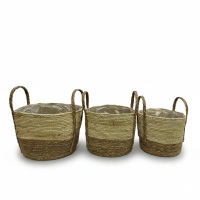 Корзина плетеная набор (рогоз)  